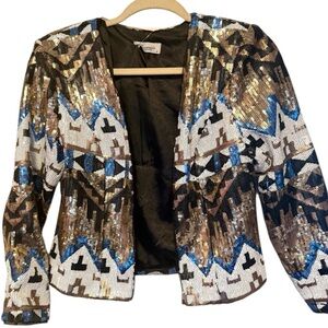 Lumier By Bariano Sequin Embellished Jacket - Multicolor
